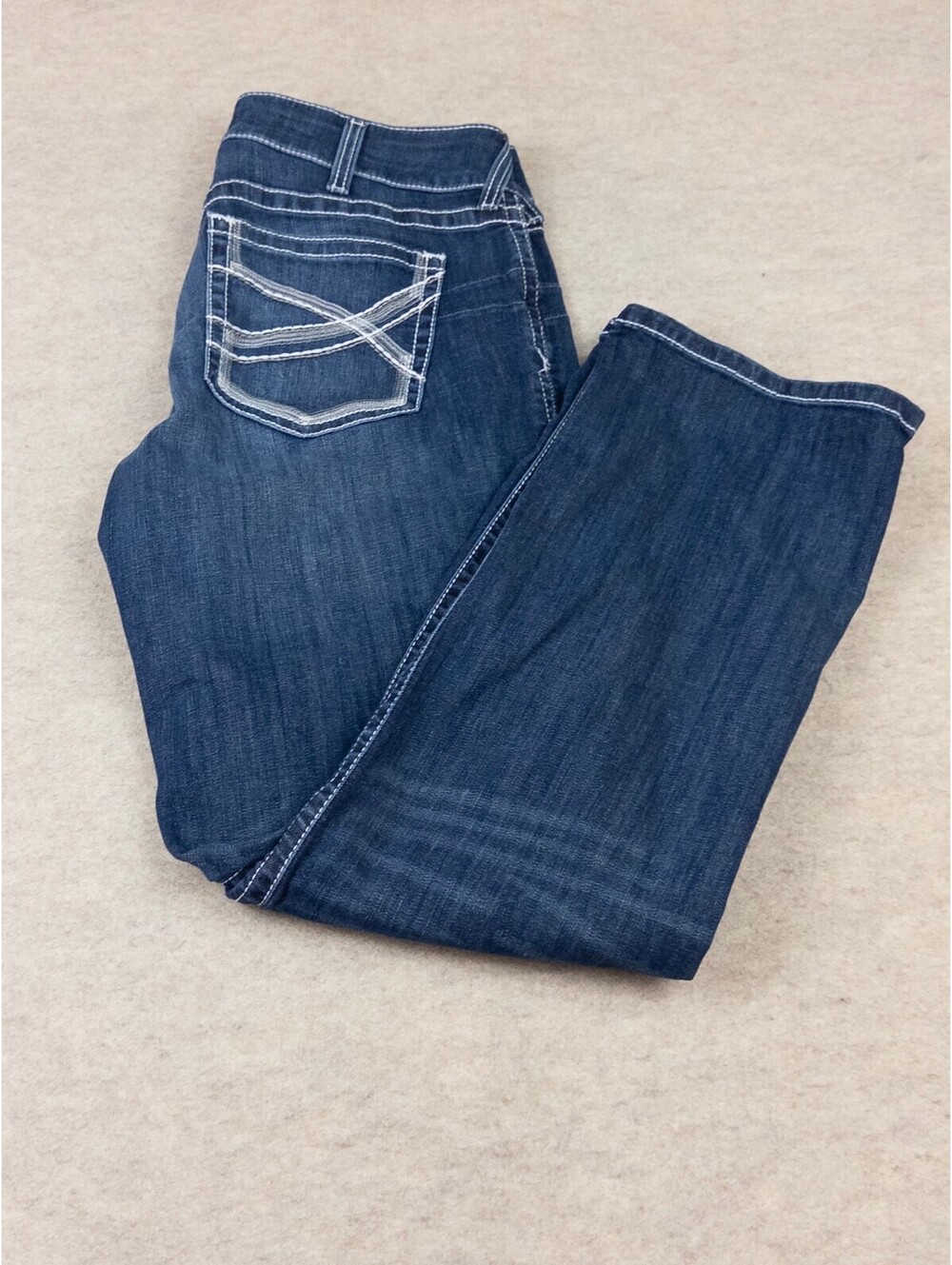 Ariat REAL Ivy Mid Rise Straight Leg Jeans Women's Size 34R Stretch Denim